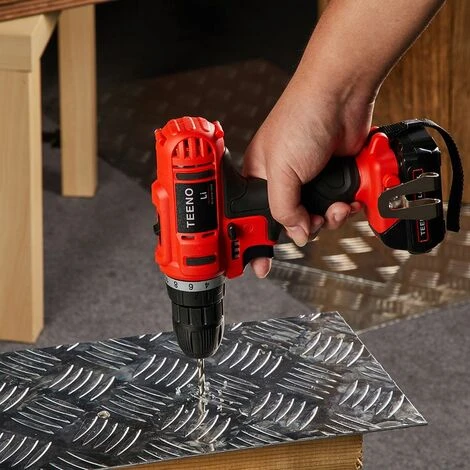 TEENO Avvitatore A Batteria 21V, 2 Velocità Trapano A Batteria, 2 Batterie Al Litio 1.5Ah, Ricarica Rapida In 1 Ora, 20 Accessori Inclusi (Trapano A 2*Batteria) 4 TEENO Avvitatore A Batteria 21V, 2 Velocità Trapano A Batteria, 2 Batterie Al Litio 1.5Ah, Ricarica Rapida In 1 Ora, 20 Accessori Inclusi (Trapano A 2*Batteria) - immagine 4