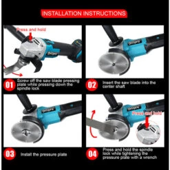 800W Smerigliatrice Angolare Senza Spazzole A Batteria Smerigliatrice 125mm Per 18V Batteria Makita (senza Batteria) -Makitae Outlet 30388560 5