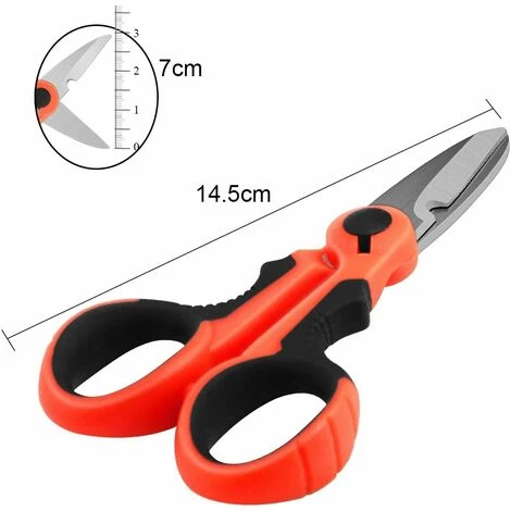 Forbici Da Elettricista 142mm, Alloggiamento Lama Seghettata In Acciaio Inossidabile Di Alta Qualità, Raschietto Professionale Per Cavi In ABS Con Doppia Iniezione, Affilato E Resistente 2 Forbici Da Elettricista 142mm, Alloggiamento Lama Seghettata In Acciaio Inossidabile Di Alta Qualità, Raschietto Professionale Per Cavi In ABS Con Doppia Iniezione, Affilato E Resistente - immagine 2