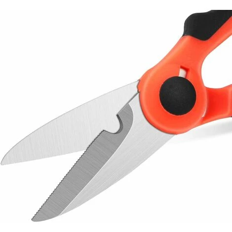 Forbici Da Elettricista 142mm, Alloggiamento Lama Seghettata In Acciaio Inossidabile Di Alta Qualità, Raschietto Professionale Per Cavi In ABS Con Doppia Iniezione, Affilato E Resistente 3 Forbici Da Elettricista 142mm, Alloggiamento Lama Seghettata In Acciaio Inossidabile Di Alta Qualità, Raschietto Professionale Per Cavi In ABS Con Doppia Iniezione, Affilato E Resistente - immagine 3