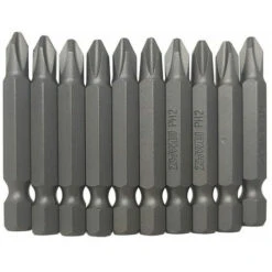 SET 10PZ PUNTE PER AVVITATORE INSERTI LUNGHEZZA 50MM PH2 PUNTE S2 COD. 00145