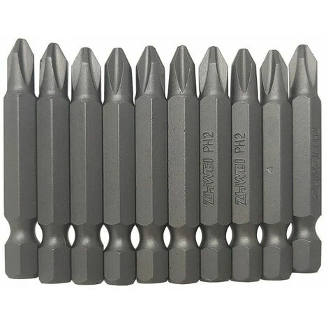 SET 10PZ PUNTE PER AVVITATORE INSERTI LUNGHEZZA 50MM PH2 PUNTE S2 COD. 00145 1 SET 10PZ PUNTE PER AVVITATORE INSERTI LUNGHEZZA 50MM PH2 PUNTE S2 COD. 00145