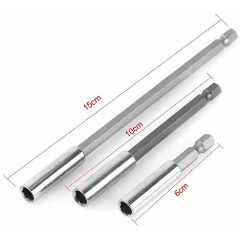 3Pcs 1/4 "Cacciavite Di Prolunga Con Supporto Magnetico Per Punte Da 1/4" Cacciavite A Codolo Esagonale 60 Mm 100 Mm 150 Mm 2 3Pcs 1/4 "Cacciavite Di Prolunga Con Supporto Magnetico Per Punte Da 1/4" Cacciavite A Codolo Esagonale 60 Mm 100 Mm 150 Mm - immagine 2