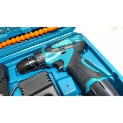 Trapano Avvitatore A Batteria Litio + 24 Accessori In Valigetta 12v 2 Batterie -Makitae Outlet 32488978 3