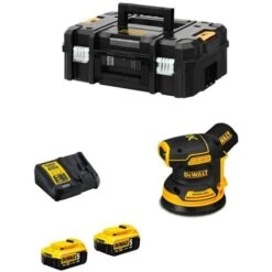 Levigatrice Roto-orbitale DeWALT DCW210P2 (2 X 5,0 Ah + DCB115 + TSTAK II)