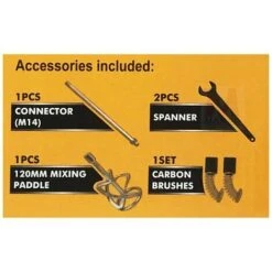 Ingco MX214008 MISCELATORE CEMENTO PRO 1400 W CON ACCESSORI M 14 PAD INCLUSO 5 Ingco MX214008 MISCELATORE CEMENTO PRO 1400 W CON ACCESSORI M 14 PAD INCLUSO -Makitae Outlet 32913586 3