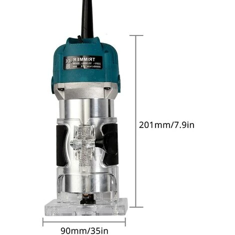 Fresatrice Verticale Elettrica 800W 6MM Rifilatore Fresa X Legno Trimmer Router 5 Fresatrice Verticale Elettrica 800W 6MM Rifilatore Fresa X Legno Trimmer Router - immagine 5