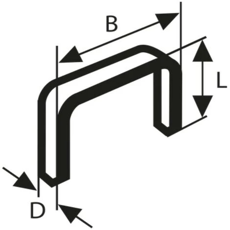 BOSCH - 1000 PEZZI GRAFFE A FILO FINE - TYP 53 1 BOSCH - 1000 PEZZI GRAFFE A FILO FINE - TYP 53