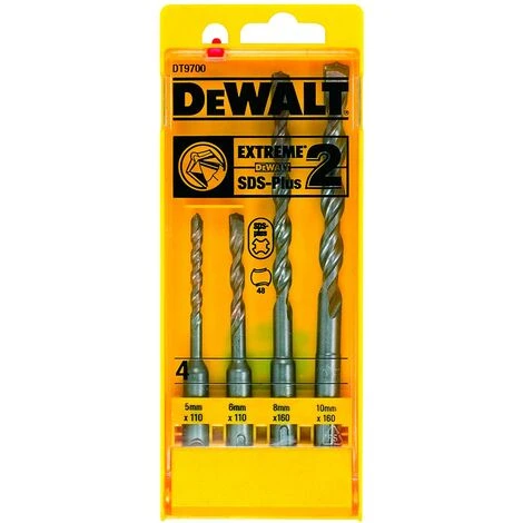 Set Di 4 Punte SDS-Plus Extreme2 DeWALT DT9700-QZ 1 Set Di 4 Punte SDS-Plus Extreme2 DeWALT DT9700-QZ