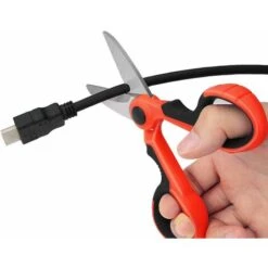 Forbici Da Elettricista 142 Mm, Forbici A Lama Seghettata In Acciaio Inossidabile Di Qualità, Spelafili Professionale A Doppia Iniezione In ABS, Affilate E Resistenti, Adatte Per Mancini / Destrimani 9 Forbici Da Elettricista 142 Mm, Forbici A Lama Seghettata In Acciaio Inossidabile Di Qualità, Spelafili Professionale A Doppia Iniezione In ABS, Affilate E Resistenti, Adatte Per Mancini / Destrimani -Makitae Outlet 33293962 5