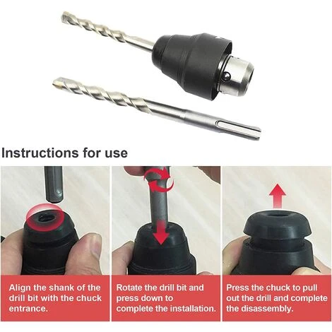 MANDRINO AUTOSERRANTE TRAPANO TASSELLATORE COMPATIBILE BOSCH ATTACCO SDS PLUS 2 MANDRINO AUTOSERRANTE TRAPANO TASSELLATORE COMPATIBILE BOSCH ATTACCO SDS PLUS - immagine 2