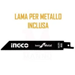 Seghetto Gattuccio 750 W 2 Lame Incluse - Ingco RS8008 6 Seghetto Gattuccio 750 W 2 Lame Incluse - Ingco RS8008 -Makitae Outlet 34843679 3