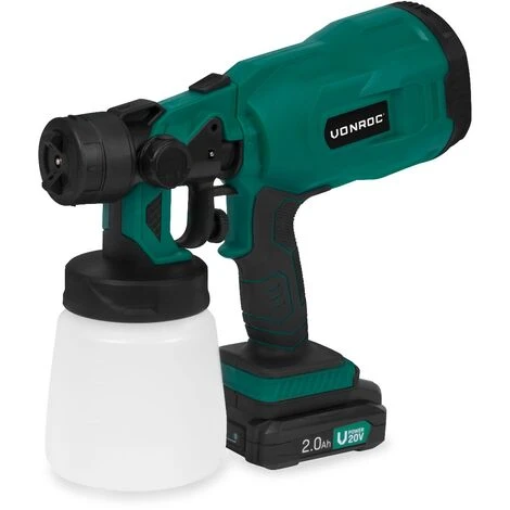 VONROC Pistola A Spruzzo Venice A Batteria VPower 20V. Capacità 800 Ml. Incl. 1 Batteria 2.0Ah, Caricatore Rapido E Accessori 1 VONROC Pistola A Spruzzo Venice A Batteria VPower 20V. Capacità 800 Ml. Incl. 1 Batteria 2.0Ah, Caricatore Rapido E Accessori