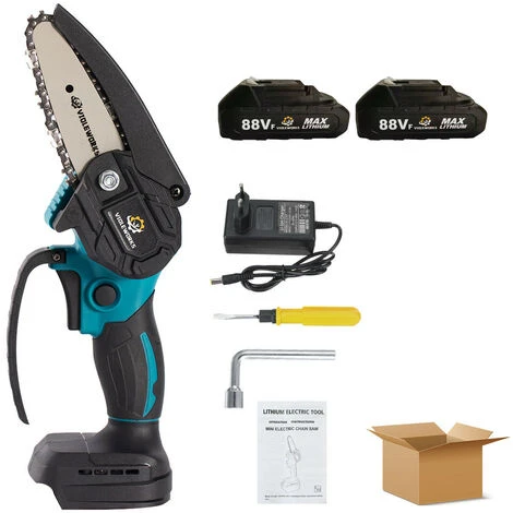 88VF Motosega A Batteria Ricaricabile Con 2 Batterie Sega Elettrica Senza Fili + Display Batteria 1 88VF Motosega A Batteria Ricaricabile Con 2 Batterie Sega Elettrica Senza Fili + Display Batteria