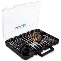 VONROC Set Di Punte Di Cacciavite, Per Trapano E Seghe A Tazza 100 Pz. - Inclusa Pratica Valigetta