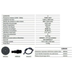 Leman - Ponceuse Mur Et Plafond Téléscopique ø225 Mm 750W - LOPOG226 7 Leman - Ponceuse Mur Et Plafond Téléscopique ø225 Mm 750W - LOPOG226 -Makitae Outlet 39409084 3