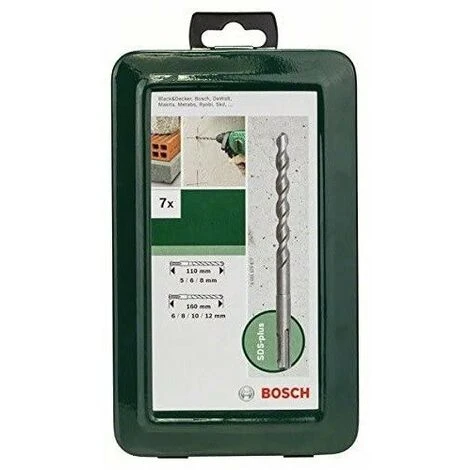Bosch - Set De 7 Forets Pour Perforateur SDS Plus Ø 5 à 12 Mm 2 Bosch - Set De 7 Forets Pour Perforateur SDS Plus Ø 5 à 12 Mm - immagine 2