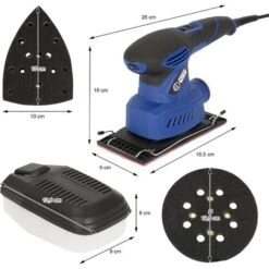 Levigatrice Orbitale Multifunzione Elettrica 3in1 Carta Abrasiva 220 W 12000 Rpm -Makitae Outlet 40116303 5