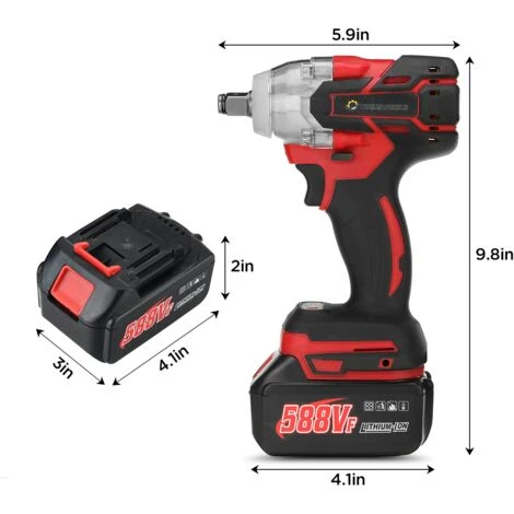 Avvitatore A Percussione A Batteria 2in1 588VF 800NM Con 2 Batterie 22800 MAh 3 Avvitatore A Percussione A Batteria 2in1 588VF 800NM Con 2 Batterie 22800 MAh - immagine 3