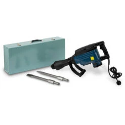 EBERTH Martello Demolitore Perforatore Calcestruzzo Demolizione Elettrico 1600W (1800 Colpi/min, 36-42 Joule, Presa Esagonale SDS HEX 30mm, Scalpello Piatto, Scalpello A Punta, Custodia)