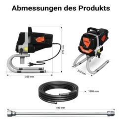 Sistema Di Verniciatura A Spruzzo Ad Alta Pressione XPotool 207 Bar 1,5l/min Con Ugello E Prolunga -Makitae Outlet 41444423 4