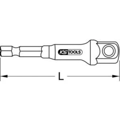 KS TOOLS Adattatore Quadro,1/4x1/4 -Makitae Outlet 42835176 5