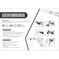 SOEKAVIA Adattatore Per Pistola Per Rivetti, Testa Per Pistola Per Rivetti Elettrica, Strumento Per Trapano Per Pistola Per Rivetti Senza Fili, Accessori Per Adattatori In Lega Di Alluminio -Makitae Outlet 44261495 3