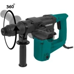 VONROC Martello Rotante Perforatore 1050W - 4,5 Joule - Velocità Regolabile - SDS Plus - 3 Funzioni: Foratura, Martellatura E Scalpellatura. Incl. Punte E Scalpelli -Makitae Outlet 45878497 4