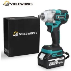 1/2'' 288VF 520NM Avvitatore A Percussione Con 2 Batterie Senza Spazzole 22800mAh Trapano Elettrico Senza Fili Chiavi A Impulsi