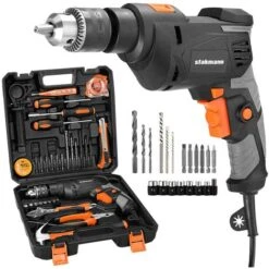 Valigetta Attrezzi 35pz Con Trapano Elettrico A Percussione 710W 3000rpm 13mm