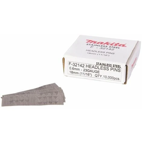 SPILLO 18MM INOX 10.000PZ MAKITA PER DPT351 Cod. F-32142 1 SPILLO 18MM INOX 10.000PZ MAKITA PER DPT351 Cod. F-32142