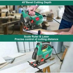 Seghetto Alternativo 750W, HYCHIKA Profondità Di Taglio 110mm, 8003000RPM,Angolo Di Inclinazione Regolabile Da ±45 ° -Makitae Outlet 50057095 4