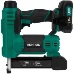 VONROC Graffatrice Chiodatrice A Batteria VPower 20V. Include Una Batteria 2Ah, Caricabatterie, 1000 Graffette E 1000 Chiodi -Makitae Outlet 50873474 3