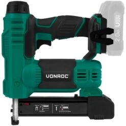 VONROC Graffatrice Chiodatrice A Batteria VPower 20V. Batteria E Caricatore Esclusi. Con 1000 Graffette E 1000 Chiodi -Makitae Outlet 50907531 3