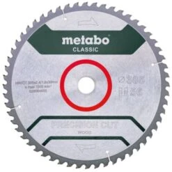 Metabo Blade Circolare HW / CT 305x30x2.4 / 1.8. Numero Dei Denti 56. Dente Dente. Angolo Del Chip 5 ° Neg. Precisione Tagliata CL