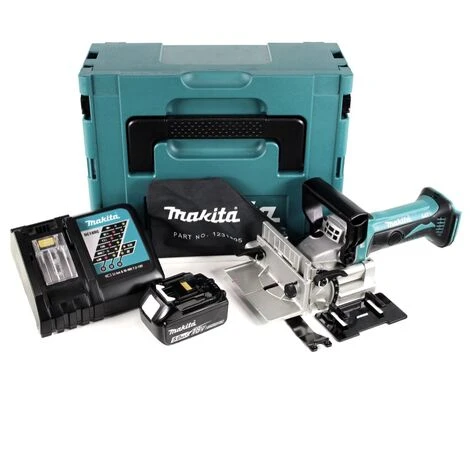 Makita DPJ 180 RT1J Fresatrice Intestatrice A Batteria 18V In Valigetta Makpac + 1x Batteria 5,0 Ah + Caricabatterie 2 Makita DPJ 180 RT1J Fresatrice Intestatrice A Batteria 18V In Valigetta Makpac + 1x Batteria 5,0 Ah + Caricabatterie - immagine 2