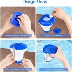 Diffusore Di Cloro Per Piscina Con Termometro, Distributore Automatico Galleggiante, Distributore Di Cloro Per Piscina Da 5 Pollici, Piscina, Stagno, Distributore Di Prodotti Chimici Per Spa 9 Diffusore Di Cloro Per Piscina Con Termometro, Distributore Automatico Galleggiante, Distributore Di Cloro Per Piscina Da 5 Pollici, Piscina, Stagno, Distributore Di Prodotti Chimici Per Spa -Makitae Outlet 52012406 5