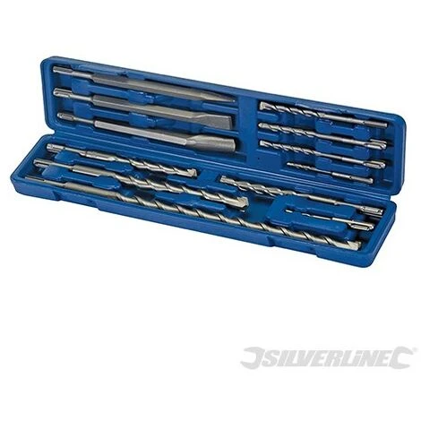 Silverline 633750 Set Di Punte E Punte A Scalpello SDS-Plus, 12 Pz. 2 Silverline 633750 Set Di Punte E Punte A Scalpello SDS-Plus, 12 Pz. - immagine 2