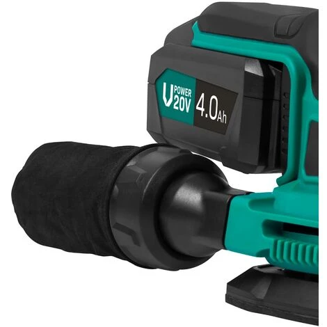 VONROC Levigatrice Palmare VPOWER 20V. Include 1 Batteria 4.0Ah, Caricatore, Serbatoio Raccogli Polvere E 6 Pezzi Carta Abrasiva 4 VONROC Levigatrice Palmare VPOWER 20V. Include 1 Batteria 4.0Ah, Caricatore, Serbatoio Raccogli Polvere E 6 Pezzi Carta Abrasiva - immagine 4