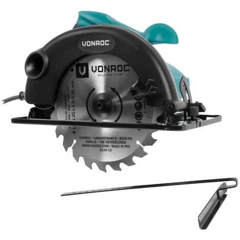 VONROC Sega Circolare 1200W, 185mm. Incl. Guida Parallela E Lama Da 24 Denti Per Legno 2 VONROC Sega Circolare 1200W, 185mm. Incl. Guida Parallela E Lama Da 24 Denti Per Legno - immagine 2