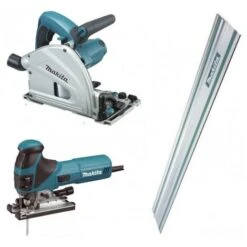 Makita MEU029J Kit Sega Ad Affondamento + Seghetto Alternativo + Binario Guida 1,5m