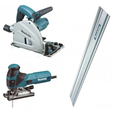 Makita MEU029J Kit Sega Ad Affondamento + Seghetto Alternativo + Binario Guida 1,5m 1 Makita MEU029J Kit Sega Ad Affondamento + Seghetto Alternativo + Binario Guida 1,5m