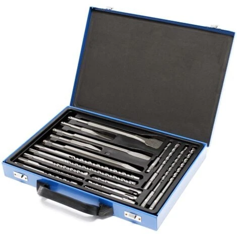 Set Da 17 Pezzi Per Attacco SDS Trapano Elettrico Martello Valigetta Di Metallo Punta Per Pietra 1 Set Da 17 Pezzi Per Attacco SDS Trapano Elettrico Martello Valigetta Di Metallo Punta Per Pietra