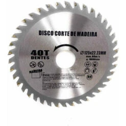 Disco Per Taglio Legno 125 Mm Lama Per Smerigliatrice 40 Denti Circolare Sega