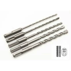 SET DI PUNTE PER TRAPANO SDS PLUS AL WIDIA 160 Mm 5 PEZZI PER CEMENTO E PIETRA