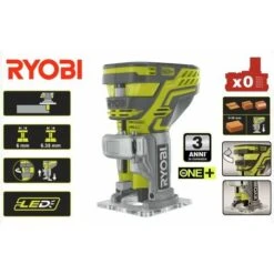Ryobi FRESATRICE VERTICALE RIFILATORE PANTOGRAFO 6 Mm A BATTERIA 18V ( BATT. ESCLUSA )
