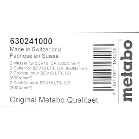 Metabo Lame Rivoltabili Per SCV 18 LTX BL 1.6 - 2 Pz. ( 630241000 ) 4 Metabo Lame Rivoltabili Per SCV 18 LTX BL 1.6 - 2 Pz. ( 630241000 ) - immagine 4