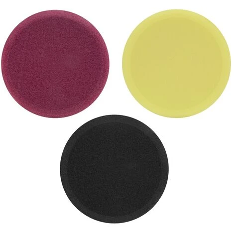 VONROC Set 3 Tamponi Di Lucidatura/Dischi In Schiuma Per Lucidatrici 150mm 2 VONROC Set 3 Tamponi Di Lucidatura/Dischi In Schiuma Per Lucidatrici 150mm - immagine 2