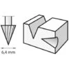 FRESA DREMEL TESTA TRIANGOLARE DIAM. 6.4 MM