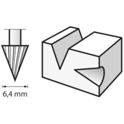 FRESA DREMEL TESTA TRIANGOLARE DIAM. 6.4 MM